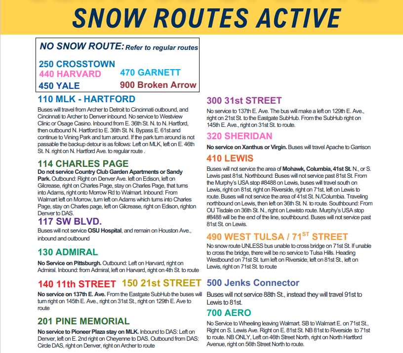 Snow Routes Active