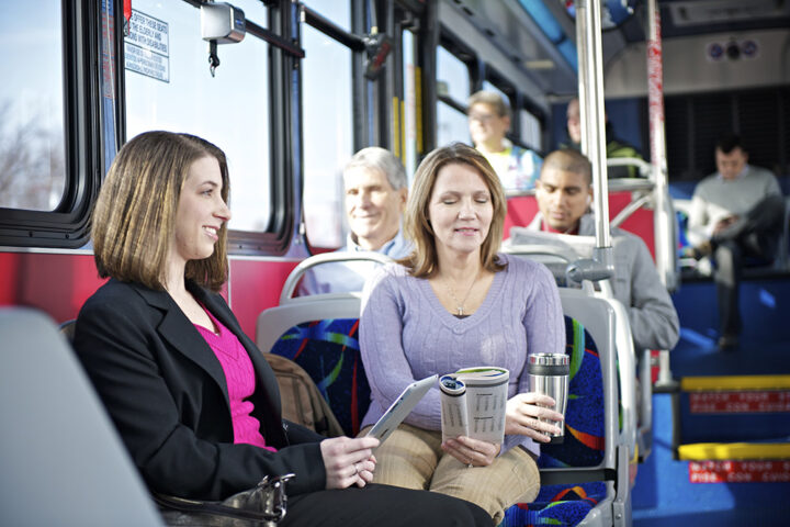 riders on bus